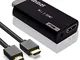 Ozvavzk Wii a HDMI Convertitore,Wii to HDMI Audio Video Adattatore Wii Segnale a 720p e 10...