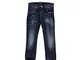 MANUELL & FRANK Jeans 5 Tasche Bambino Colore Jeans con Schizzi Colorati, Effetto Slavato...