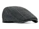 besbomig Piatto Berretto da Uomo Newsboy Flat cap - in Tweed Invernale Irish Winter Coppol...