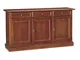 Milani Home s.r.l.s. Credenza Tinta Noce 156x42x85 per Interno Sala da Pranzo Salotto Cuci...