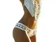 SAMGU Donna Sexy Hollow out Uncinetto Knit Due Pezzi Costume da Bagno Bikini Set Estate Sp...