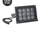Leepesx Illuminatore a infrarossi 12 pezzi Array LED IR Illuminatore IR Visione notturna A...