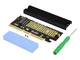 ADWITS PCI Express 3.0 4x 8x da 16x a M.2 Scheda adattatore NVMe e AHCI SSD con dissipator...