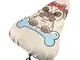 Bike Seat Cover Pug Icon Cartoon Face Dog Bow Protettivo Cuscino da Sella per Bici Resiste...