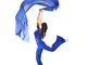 BOBORA Donna danza del ventre Costume Abito Scialle Chiffon velo sciarpe 250 * 120CM