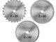 Einhell 4502133 Set 3 Lame per Seghe, 250 X 30 X 3.0 mm in Valigetta di Alluminio