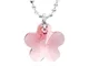 butterfly Bambine Ragazze Catena Argento sterling 925 Swarovski Elements originali ciondol...