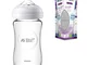 Philips Avent Biberon Natural anti-colica in vetro, 240ml, Trasparente, SCF053/17