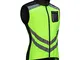 Toygogo Gilet Da Ciclismo Riflettenti Antivento Giacche Da Ciclismo Senza Maniche MTB Road...