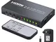 LiNKFOR HDMI Switch 2.0 4K@60Hz HDR YUV 4:4:4 ARC con Estrattore Audio + Alimentatore HDMI...