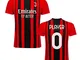 ZeroPlayer Maglia Calcio Milan Personalizzabile Replica Autorizzata 2021-2022 Bambino (Tag...