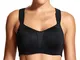 DELIMIRA Donna Reggiseno Sportivo Alto Impatto Taglie Forti Modellato con Ferretto Nero 7C...