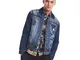 Desigual - Giacca in jeans con Patch Adam, colore: Blu denim 5053denim XL