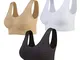 Lemef Reggiseno Sport Privo di Cuciture a Fili Liberi Reggiseno Yoga con Imbottiture Estra...