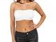 Urban Classics Ladies Pads Bandeau, Top Donna, Bianco (white 220), S