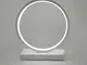 WSHFOR Luce creativa nordica lampada da tavolo in alluminio Cerchio a LED, lampada da como...