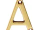 Bulk Hardware BH04277 Carattere Alfabetico in Ottone Massiccio, Finitura Laccata e Lucidat...