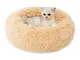 Letto per Animali da Compagnia Antiscivolo Peluche Morbido Rotondo Pet Cuscino Pet Letto a...