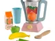 KidKraft Set Frullatore Smoothie Giocattolo Pastello in Legno, Set Mini Elettrodomestici c...