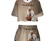 MissAc Completi Estivi Ragazza T-Shirt Shorts da Donna in Due Pezzi Completo Estivo Ariana...