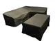 Bosmere M663 Grande a Forma di L Lato Sinistro Lungo Pranzo Set Cover - Nero