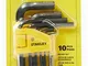 STANLEY 0-69-253 Set 10 chiavi esagonali maschio (brugola)