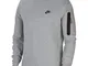 Nike Tech Pantaloni Sportivi, Dk Grey Heather/Black, L Regular Uomo