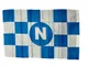 Bandiera NAPOLI Calcio a scacchi 90 x 140cm con inserto per asta e cordino