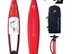 Aquamarina SUP Race Pensione 12,6", Tavola Unisex Adulto, Rosso, Uni