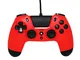 GIOTECK CONTROLLER VX4 ROJO CON CABLE PS4 Y PC