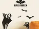 Asade Happy Halloween Bats Wall Sticker Finestra Decorazione della Casa Nuovo Wall Sticker...