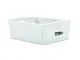 Stefanplast Elegance Cestino Rattan, Bianco, 36 x 29 x 13 cm