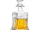 Decanter in vetro con tappo geometrico ermetico – Decanter per whisky per vino, borbone, b...