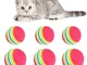 QIWEIS Cat Palline Colorate Palline In Morbida Schiuma Gatti Arcobaleno Palle Giocattoli P...