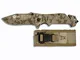 K25 19760. Coltello da tasca camo marrone. Impugnatura in alluminio. Include rottura vetro...