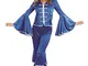 Ladies Blue Dancing Queen 1970s 70s Pop Star Celebrity Musician Fancy Dress Costume Outfit...