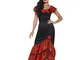 SMIFFYS Costume Senorita Flamenco, Nero, con abito e copricapo