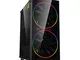 GAMEMAX Black Hole ARGB Mid-Tower PC Gaming Case ATX, 3 Pin Aura SYNC, 2 ventole ARGB da 2...