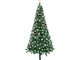 vidaXL Albero Natale per Angolo con LED e Palline Verde 180 cm PVC