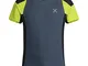 MONTURA Maglia Girocollo Trattamento Quickdry Outdoor Trail 2 t-Shirt (Blu Cenere/Verde Li...