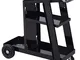 DURHAND Carrello Porta Utensili Attrezzi 3 Ripiani 4 Ruote in Gomma Max. 50kg da Officina...