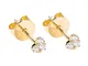 EARRING Orecchini a Bottone con Diamanti Naturali Taglio Pieno 0,09 ct/h Orecchini a Cuore...