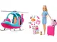 Barbie In Viaggio, Bambola Bionda Con Cucciolo, Valigia Che Si Apre, Adesivi E Accessori &...