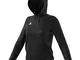 adidas Tiro 19, Felpa con Cappuccio Donna, Black/White, XL