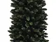 eacommerce Albero di Natale Slim Folto Verde Rami in PVC con Apertura ad Ombrello Salvaspa...