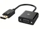 Rankie Adattatore Displayport (DP) su VGA, 1080P, Nero