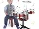 Batteria per Bambini, Mini Drum Set con Strumenti Musicale 8 Pezzi con 5 Tamburi ,1 Piatto...