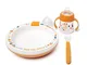 Suavinex 306448 Set Pappa Svezzamento con Piatto Termico e Biberon, 3 pezzi - 250 g Silico...