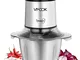 VPCOK Tritatutto da Cucina Elettrico Mixer Cucina 1,2 L 400w Frullatore Tritatutto Multifu...