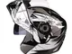 Coppia Casco moto modulare Casco modulare con visiera parasole interna Casco integrale da...